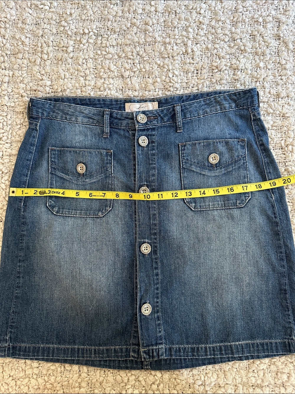 Levi's 100% Cotton Lightweight Button-Front Denim Skirt - Picture 12 of 13
